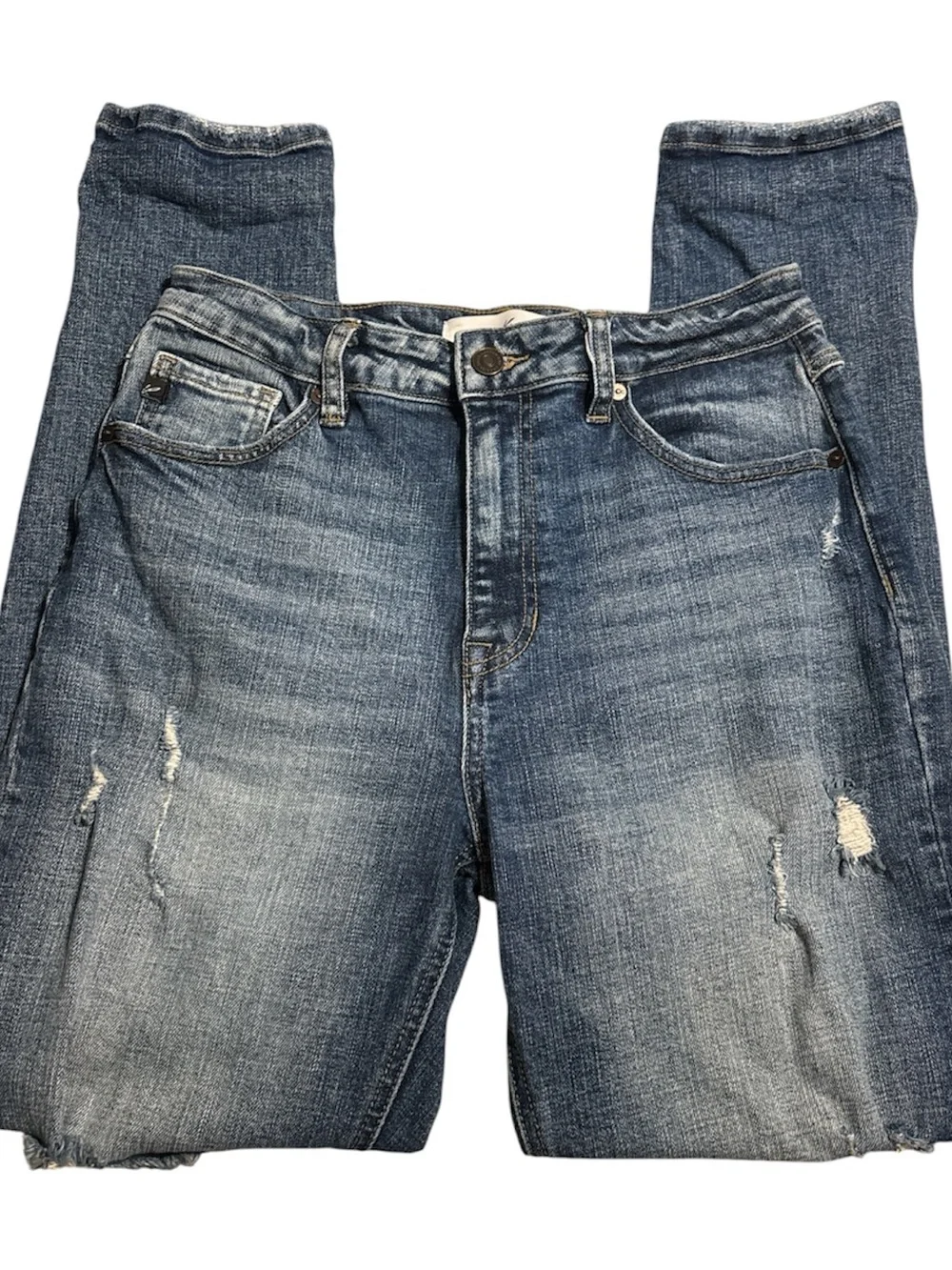 KanCan Estilo High Rise Distressed Mom Jeans 7/27